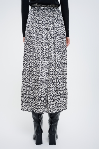Spódnica midi z czarno-białym printem Spódnica midi z czarno-białym printem
