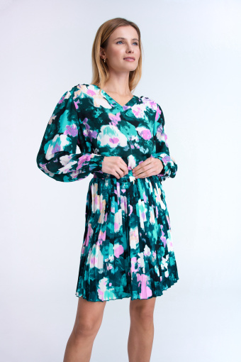 Krótka plisowana spódnica w kwiaty