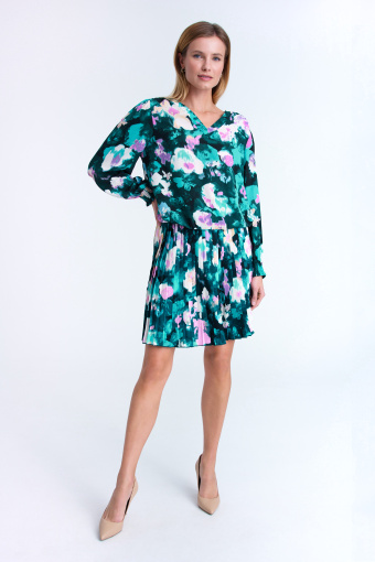 Krótka plisowana spódnica w kwiaty