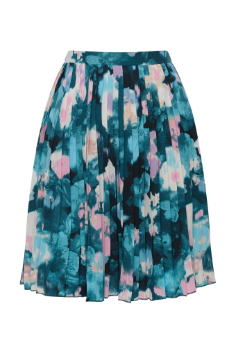 Krótka plisowana spódnica w kwiaty