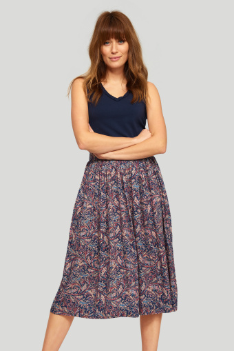 Wiskozowa spódnica z nadrukiem