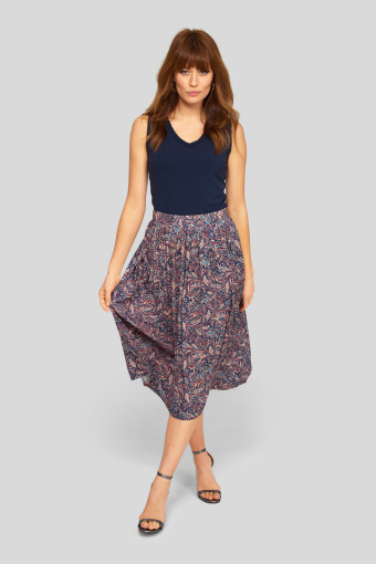 Wiskozowa spódnica z nadrukiem