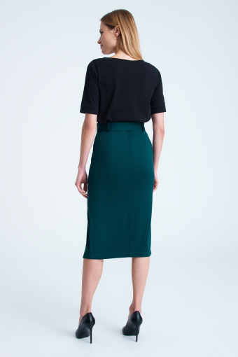 Zielona ołówkowa spódnica midi