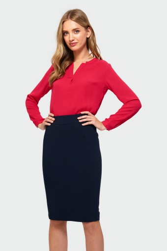 Granatowa spódnica ołówkowa