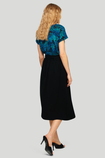 Wiskozowa spódnica z kieszeniami