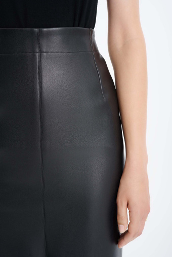 Spódnica ze skóry ekologicznej, czarna