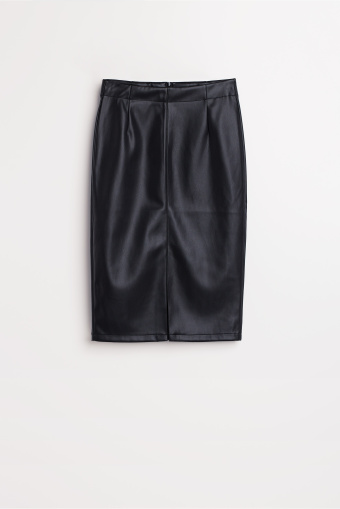Spódnica ze skóry ekologicznej, czarna