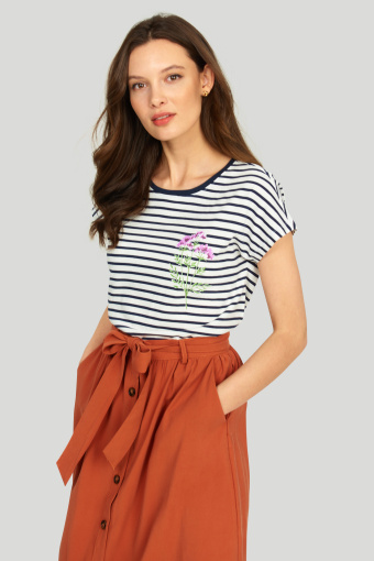 Wiskozowa spódnica, zapinana na guziki