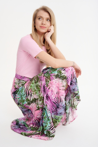 Kolorowa spódnica z printem tropic