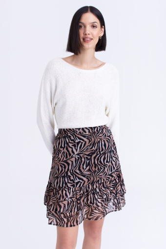 Szyfonowa spódnica mini z falbankami Szyfonowa spódnica mini z falbankami