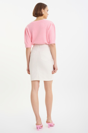 Ołówkowa biała spódnica basic Ołówkowa biała spódnica basic