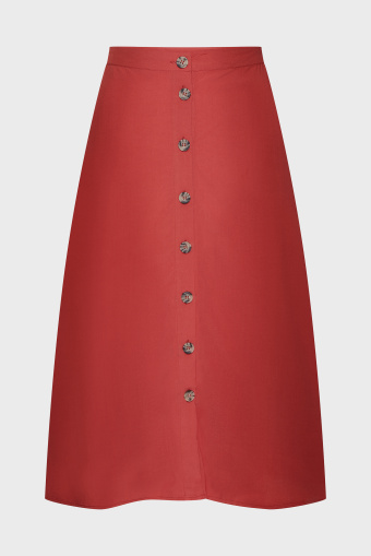 Wiskozowa spódnica zapinana na guziki