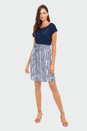 Wiskozowa spódnia z nadrukiem