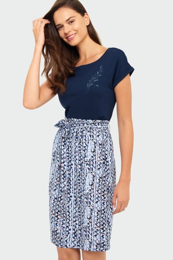 Wiskozowa spódnia z nadrukiem