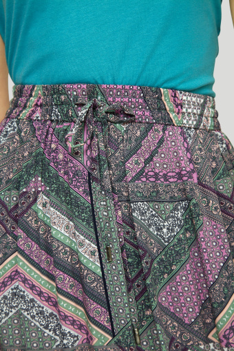 Długa wiskozowa spódnica z nadrukiem