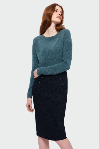 Wzorzysta spódnica ołówkowa