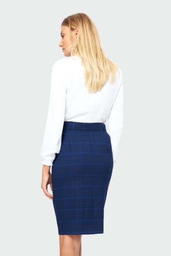 Granatowa spódnica w kratę