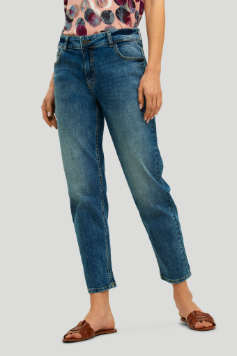 Spodnie jeansowe typu boyfriend, ciemny granat