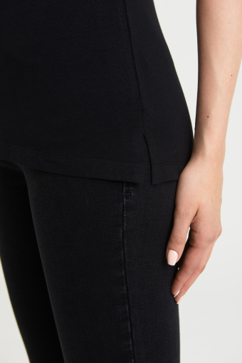 Czarne jeansy skinny push up