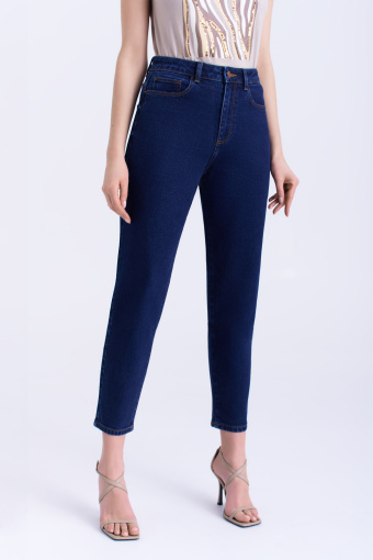 Granatowe jeansy mom fit Granatowe jeansy mom fit