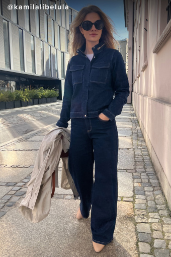 Granatowe jeansy wide leg Granatowe jeansy wide leg