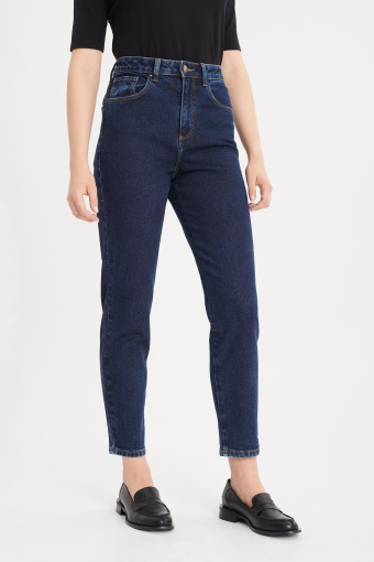 Ciemnogranatowe mom jeans Ciemnogranatowe mom jeans