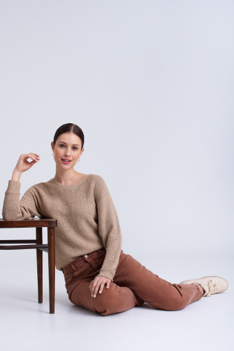 Jeansy mom fit w kolorze karmelowym Jeansy mom fit w kolorze karmelowym