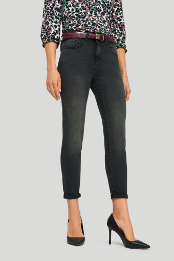Spodnie jeansowe slim-fit, ciemnoszare