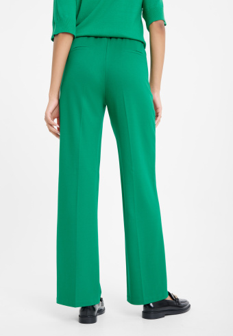 Intensywnie zielone spodnie wide leg