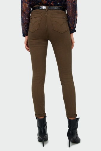 Bawełniane, dopasowane spodnie