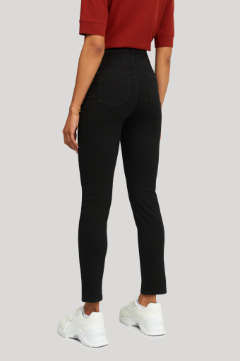 Bawełniane, czarne spodnie