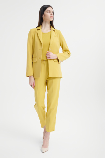 Limonkowe spodnie typu cygaretki 