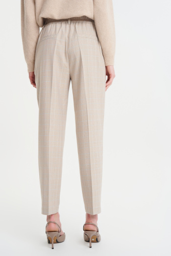 Jasnobeżowe wiskozowe spodnie