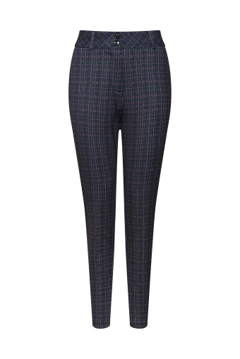 Eleganckie spodnie z nadrukiem w kratę