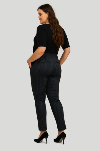 Eleganckie spodnie z nadrukiem w kratę