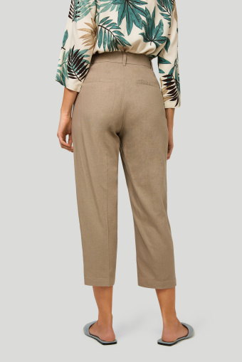 Lniane spodnie z zakładkami Lniane spodnie z zakładkami