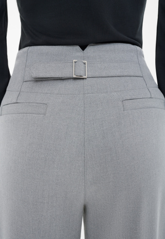 Szare eleganckie spodnie wide leg