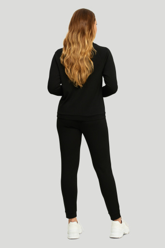 Luźne, dzianinowe spodnie, czarne Luźne, dzianinowe spodnie, czarne