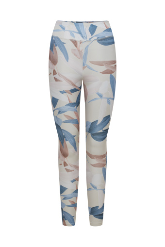 Legginsy z wysoką talią w kwiaty Legginsy z wysoką talią w kwiaty