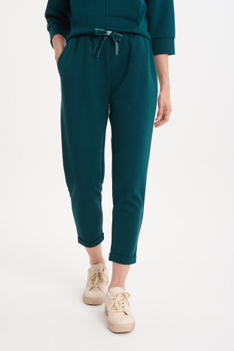 Ciemnozielone, dresowe spodnie