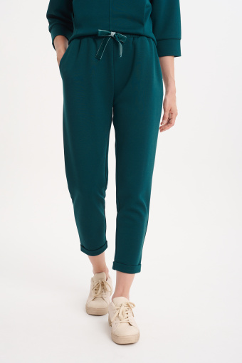 Ciemnozielone, dresowe spodnie