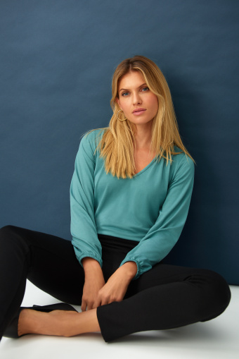 Wygodne, dzianinowe spodnie w czarnym kolorze