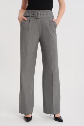 Stylowe, szare spodnie z szerokimi nogawkami Stylowe, szare spodnie z szerokimi nogawkami