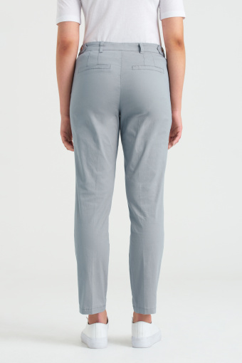 Bawełniane, szare spodnie z ozdobnymi guzikami