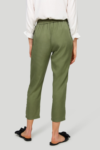 Spodnie z lyocell'u z troczkiem