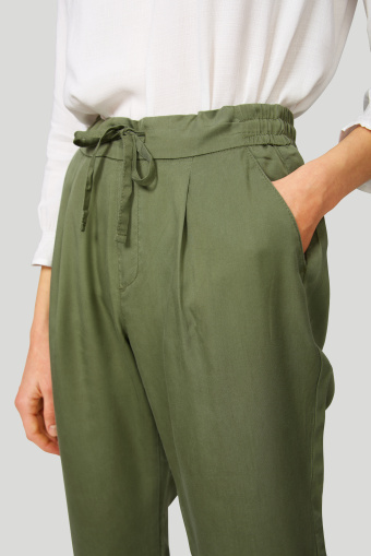 Spodnie z lyocell'u z troczkiem