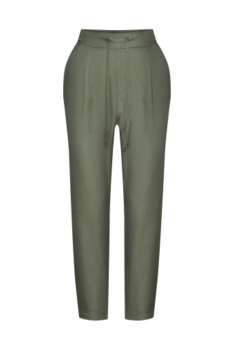 Spodnie z lyocell'u z troczkiem