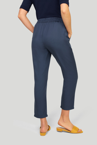 Spodnie z lyocell'u z troczkiem