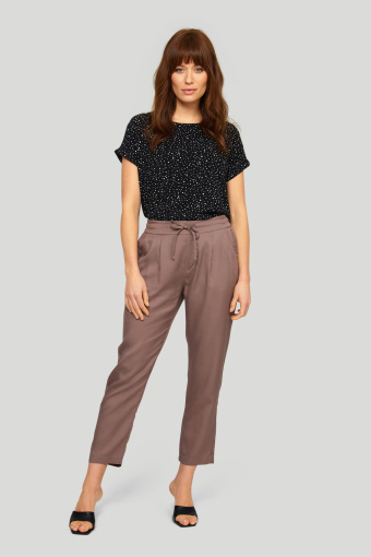 Spodnie z lyocell'u z troczkiem