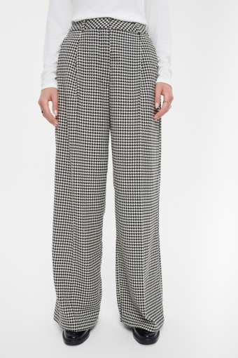 Czarno-białe spodnie w pepitkę Czarno-białe spodnie w pepitkę